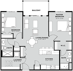 Typical 2 Bedroom Floor Plan