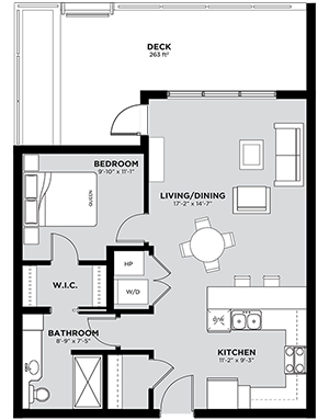 Typical 1 Bedroom Floor Plan