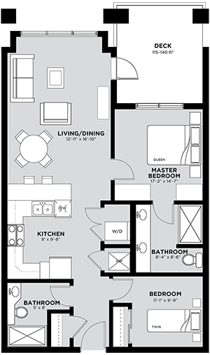 Typical 2 Bedroom Floor Plan